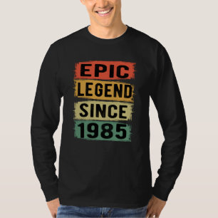 Camiseta 36 Anos De Idade Dia 1985 Legenda Epic 36. º Aniv