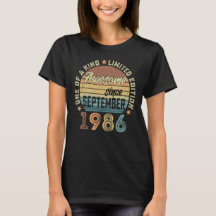 Camiseta 36 anos de idade setembro de 1986 feito em 1986 36