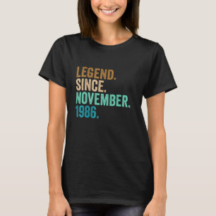 Camiseta 36 anos de lenda desde novembro de 1986 36º nascim
