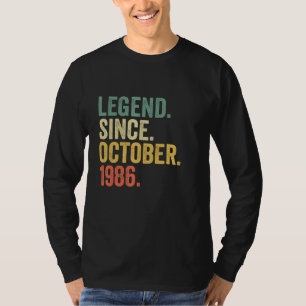 Camiseta 36 anos de lenda desde outubro de 1986 36º anivers