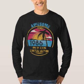 Camiseta 36 anos é incrível desde 1986 36º aniversário