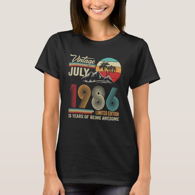 Camiseta 36 anos Julho de 1986 36 B Dia (Frente)