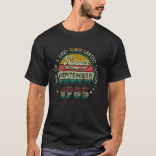 Camiseta 36 anos Vintage setembro de 1985 36º dia