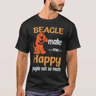 Camiseta 36 Beagle Me Faz Feliz Pessoas Não Tanto Beagle