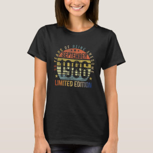 Camiseta 36 de setembro Vintage 1986 36º aniversário