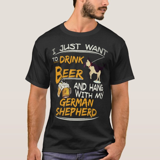 Camiseta 36 Eu Só Quero Beber Cerveja e Ficar com Meu GERM (Frente)