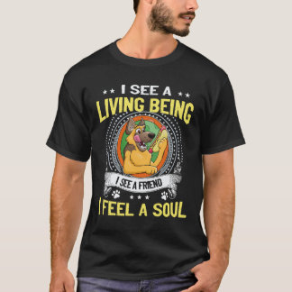 Camiseta 36 Eu Vejo Um Ser Vivo Eu Vejo Um Amigo Eu Sinto U