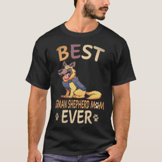 Camiseta 36 Melhores Mãe de Pastor Alemão de Todos os Tempo
