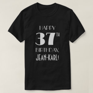 Camiseta 37ª Festa de aniversário - Arte Deco Inspirada