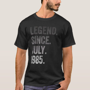 Camiseta 37º Aniversário, 37 anos Legenda desde julho de 19