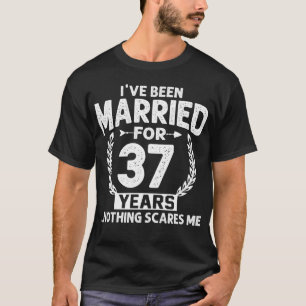Camiseta 37º aniversário de 37 anos de casamento