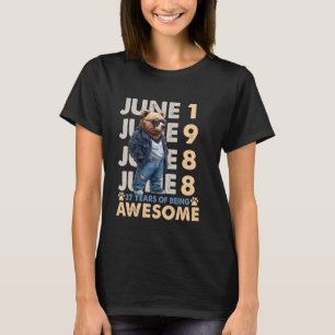 Camiseta 37º aniversário do urso Legendas junho de 1988 37