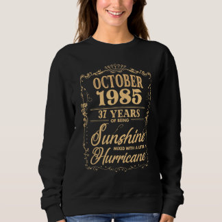 Camiseta 37º Aniversário Para Ela Que Era Nascer 1 de outub