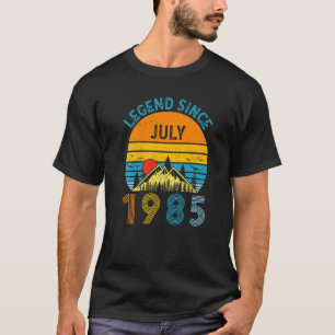 Camiseta 37. ª Legenda de aniversário Desde julho de 1985 V