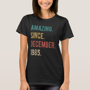 Camiseta 37 anos 37 anos surpreendente desde dezembro