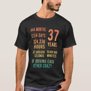 Camiseta 37 Anos Casados Divertido 37º Aniversário de Casam