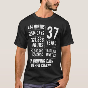Camiseta 37 Anos Casados Engraçado 37º Aniversário de Casam