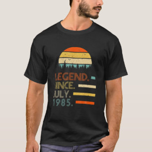 Camiseta 37 Anos De Idade, Retrô Birthday Dará Legenda Desd