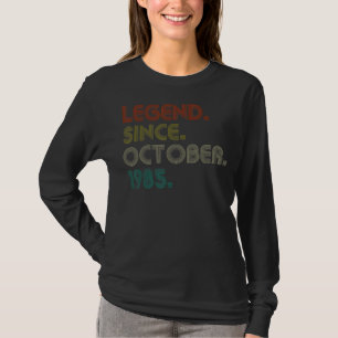 Camiseta 37 anos de lenda desde outubro de 1985 37º nascime