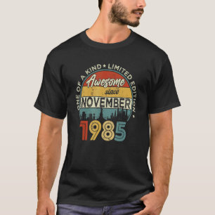 Camiseta 37 anos é incrível desde novembro de 1985 37th Bir