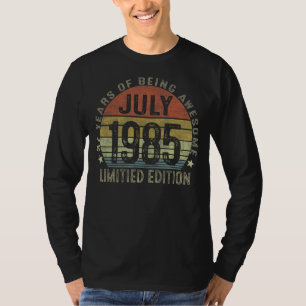 Camiseta 37 anos julho 1985 37º aniversário