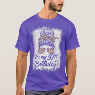 Camiseta 37 Anos Mensageiro Leopardo É Meu 37º Nascimento