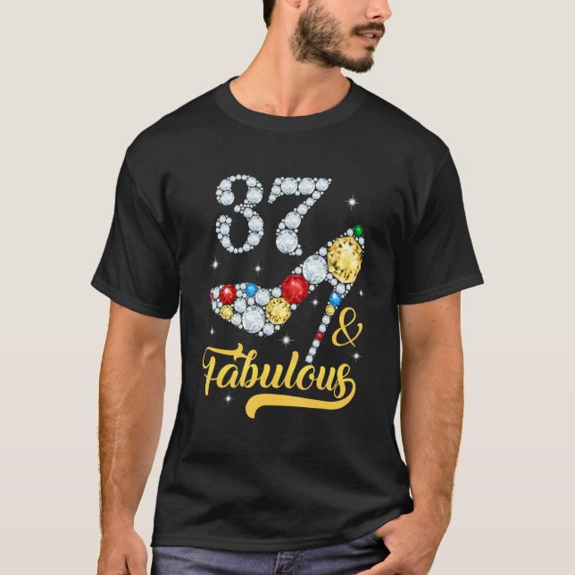 Camiseta 37 e Fabuloso 37 Calçados de Aniversário Alto 37 Y (Frente)