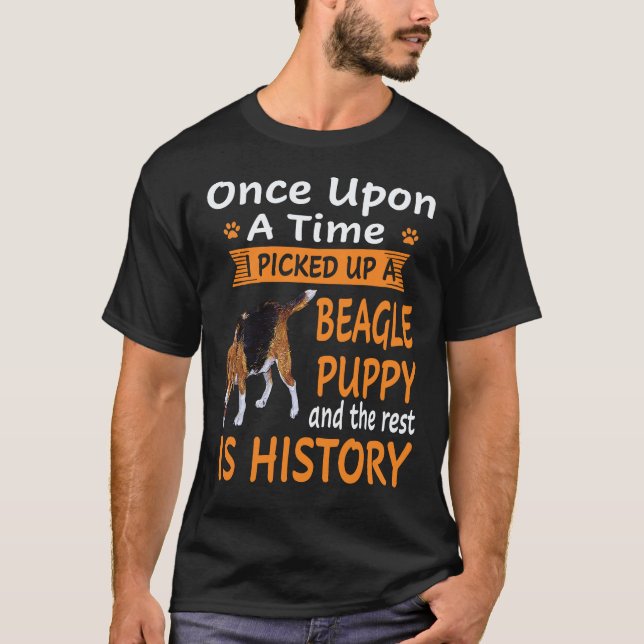 Camiseta 37 Era Uma Vez -  Cachorrinho Beagle Beagle (Frente)