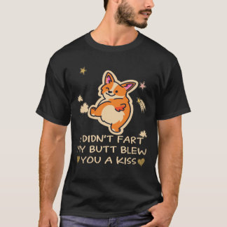 Camiseta 37 Não Peidei Meu Cu Te Soprou Um Beijo Corgi