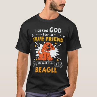 Camiseta 37 Perguntou a Deus - Amigo Verdadeiro - Um Beagle