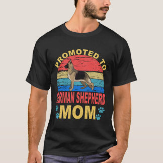 Camiseta 37 Promovido a Mãe de Pastor Alemão Pastor Alemão