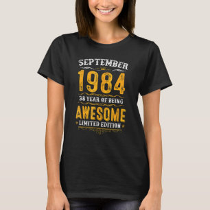 Camiseta 38º Aniversário 38 Anos Espetacular Desde setembro
