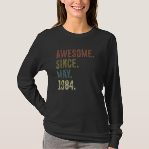 Camiseta 38º aniversário da Vintage incrível desde maio de