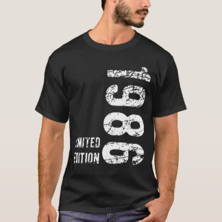 Camiseta 38º Aniversário Gift 1986 Limited Edition 38 anos