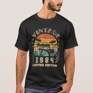 Camiseta 38º Aniversário Gifts Drummer Drummer Retro 1984 D