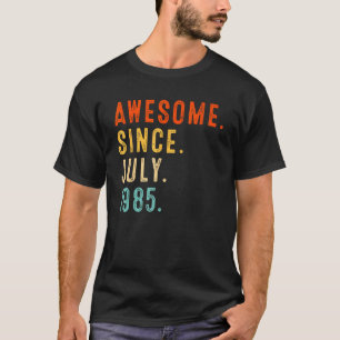 Camiseta 38º Aniversário Impressionante Desde julho de 1985