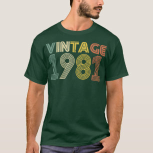 Camiseta 38º aniversário T Shirt Gift Vintage 1981 Men
