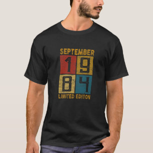 Camiseta 38.º Aniversário, Setembro De 1984 Nascer Em 1984