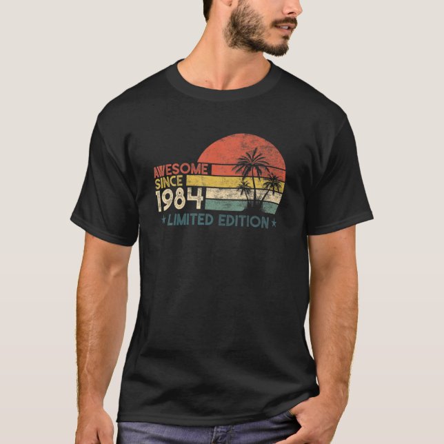 Camiseta 38 Aniversário É Espetacular Desde 1984 Limited Ed (Frente)