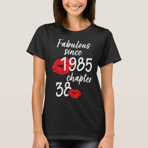 Camiseta 38 anos e fabuloso aniversário desde 1985 chap