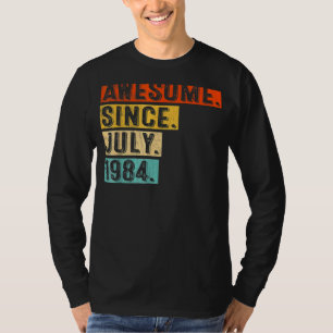 Camiseta 38 anos é incrível desde julho de 1984 38º anivers