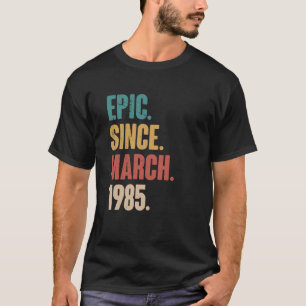 Camiseta 38 anos Vintage 1985 Aniversário 38º Decoração