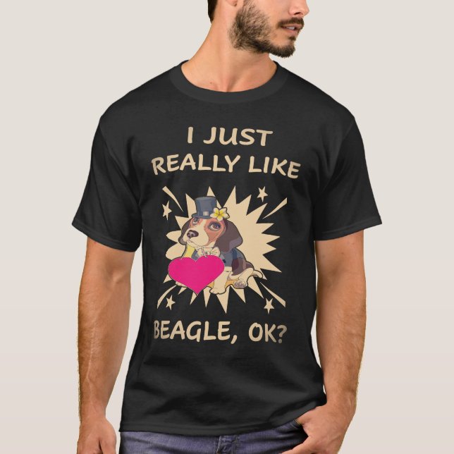 Camiseta 38 Eu simplesmente gosto muito de Beagle (Frente)