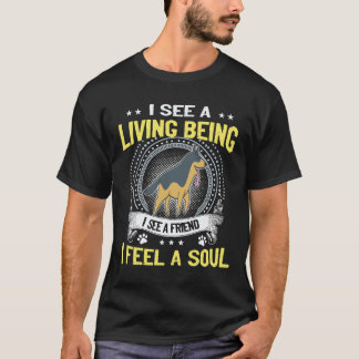 Camiseta 38 Eu Vejo Um Ser Vivo Eu Vejo Um Amigo Eu Sinto U