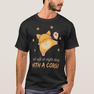 Camiseta 38 Sinta-se Seguro à Noite Durma Com Um Corgi