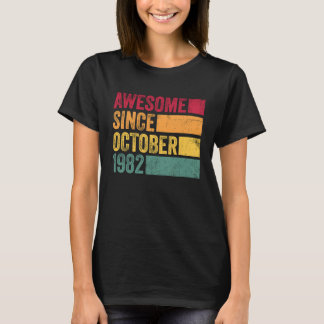 Camiseta 39º aniversário 39 anos Vintage outubro de 1982