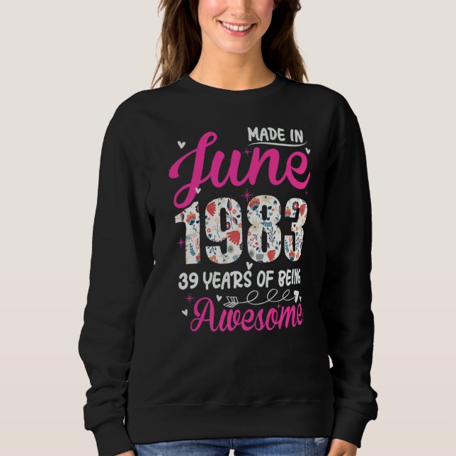 Camiseta 39º Aniversário do Ano desde junho de 1983 (Frente)