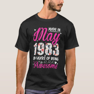Camiseta 39º Aniversário Espetacular Desde maio de 1983