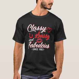 Camiseta 39º Aniversário High Heels Classy Sassy Fabulous S