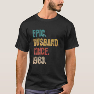 Camiseta 39 Aniversário De Casamento Para O Marido Epic Des